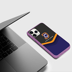Чехол iPhone 11 Pro матовый Digital Chaos Uniform, цвет: 3D-фиолетовый — фото 2