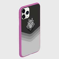 Чехол iPhone 11 Pro матовый G2 Esports Uniform, цвет: 3D-фиолетовый — фото 2
