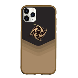 Чехол iPhone 11 Pro матовый NiP Uniform, цвет: 3D-коричневый