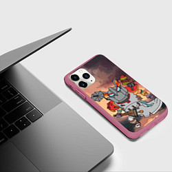 Чехол iPhone 11 Pro матовый Фан Клокверк из Доты, цвет: 3D-малиновый — фото 2