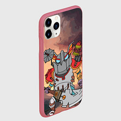 Чехол iPhone 11 Pro матовый Фан Клокверк из Доты, цвет: 3D-малиновый — фото 2