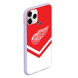 Чехол iPhone 11 Pro матовый NHL: Detroit Red Wings, цвет: 3D-светло-сиреневый — фото 2