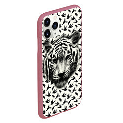 Чехол iPhone 11 Pro матовый Tiger Dreams, цвет: 3D-малиновый — фото 2