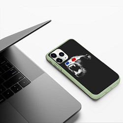 Чехол iPhone 11 Pro матовый 3D Monkey, цвет: 3D-салатовый — фото 2