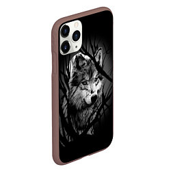 Чехол iPhone 11 Pro матовый Серый волк, цвет: 3D-коричневый — фото 2