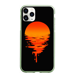 Чехол iPhone 11 Pro матовый Отражение Солнца, цвет: 3D-салатовый