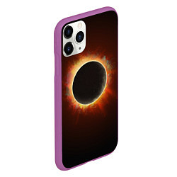 Чехол iPhone 11 Pro матовый Солнечное затмение, цвет: 3D-фиолетовый — фото 2