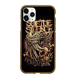 Чехол iPhone 11 Pro матовый Suicide Silence, цвет: 3D-коричневый