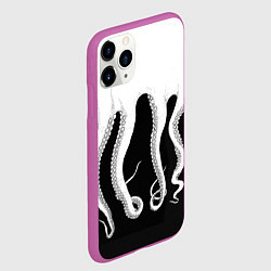 Чехол iPhone 11 Pro матовый Octopus, цвет: 3D-фиолетовый — фото 2