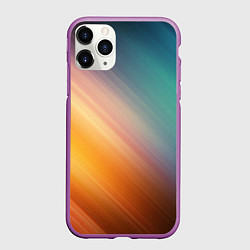 Чехол iPhone 11 Pro матовый Стильный окрас, цвет: 3D-фиолетовый
