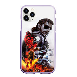 Чехол iPhone 11 Pro матовый Metal gear solid 2, цвет: 3D-светло-сиреневый