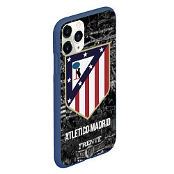 Чехол iPhone 11 Pro матовый Атлетико Мадрид, цвет: 3D-тёмно-синий — фото 2