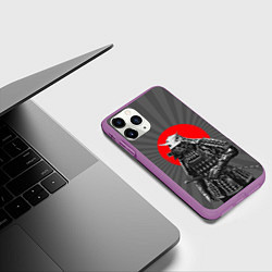 Чехол iPhone 11 Pro матовый Мертвый самурай, цвет: 3D-фиолетовый — фото 2