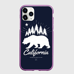 Чехол iPhone 11 Pro матовый California Republic, цвет: 3D-фиолетовый