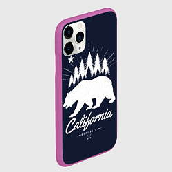 Чехол iPhone 11 Pro матовый California Republic, цвет: 3D-фиолетовый — фото 2