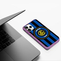 Чехол iPhone 11 Pro матовый Inter FC 1908, цвет: 3D-фиолетовый — фото 2