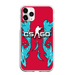 Чехол iPhone 11 Pro матовый CS:GO Spirit of Water, цвет: 3D-белый