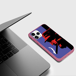 Чехол iPhone 11 Pro матовый Fidel, цвет: 3D-малиновый — фото 2
