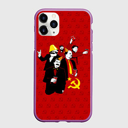 Чехол iPhone 11 Pro матовый Communist Party, цвет: 3D-фиолетовый