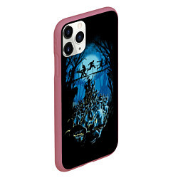 Чехол iPhone 11 Pro матовый Zombie Island, цвет: 3D-малиновый — фото 2