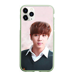 Чехол iPhone 11 Pro матовый Kim SeokJin, цвет: 3D-салатовый