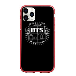 Чехол iPhone 11 Pro матовый BTS: Taehyung, цвет: 3D-красный