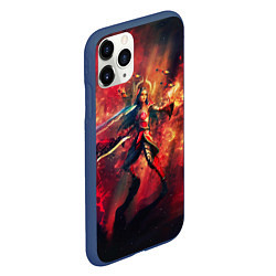 Чехол iPhone 11 Pro матовый Red, цвет: 3D-тёмно-синий — фото 2
