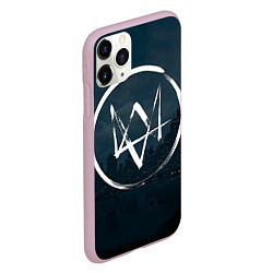 Чехол iPhone 11 Pro матовый Watch Dogs 2, цвет: 3D-розовый — фото 2