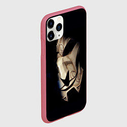 Чехол iPhone 11 Pro матовый Маска, цвет: 3D-малиновый — фото 2