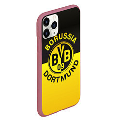 Чехол iPhone 11 Pro матовый Borussia Dortmund FC, цвет: 3D-малиновый — фото 2
