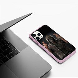Чехол iPhone 11 Pro матовый WatchDogs, цвет: 3D-розовый — фото 2
