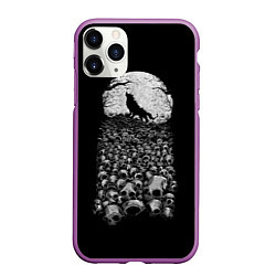 Чехол iPhone 11 Pro матовый Лунный охотник, цвет: 3D-фиолетовый