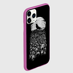 Чехол iPhone 11 Pro матовый Лунный охотник, цвет: 3D-фиолетовый — фото 2