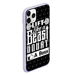 Чехол iPhone 11 Pro матовый Lift Like A Beast Squat, цвет: 3D-светло-сиреневый — фото 2