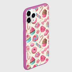 Чехол iPhone 11 Pro матовый Радости для сладости, цвет: 3D-фиолетовый — фото 2