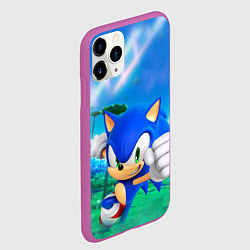 Чехол iPhone 11 Pro матовый Sonic Boom, цвет: 3D-фиолетовый — фото 2