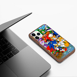Чехол iPhone 11 Pro матовый Sonic Stories, цвет: 3D-коричневый — фото 2