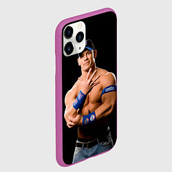 Чехол iPhone 11 Pro матовый Джон Сина борец, цвет: 3D-фиолетовый — фото 2
