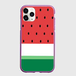 Чехол iPhone 11 Pro матовый Сочный арбуз, цвет: 3D-фиолетовый