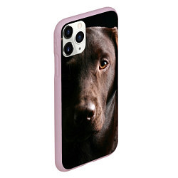 Чехол iPhone 11 Pro матовый Лабрадор, цвет: 3D-розовый — фото 2