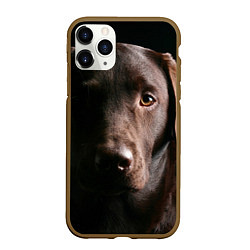 Чехол iPhone 11 Pro матовый Лабрадор, цвет: 3D-коричневый
