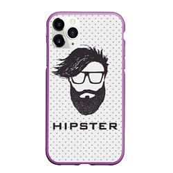 Чехол iPhone 11 Pro матовый Hipster, цвет: 3D-фиолетовый