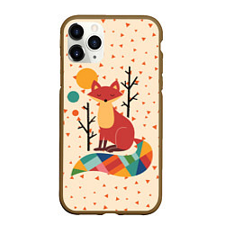 Чехол iPhone 11 Pro матовый Осенняя лисичка