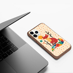 Чехол iPhone 11 Pro матовый Осенняя лисичка, цвет: 3D-коричневый — фото 2