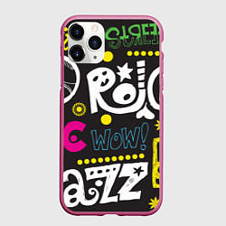 Чехол iPhone 11 Pro матовый Instrumental Music, цвет: 3D-малиновый