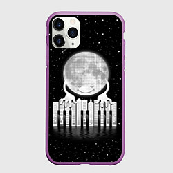 Чехол iPhone 11 Pro матовый Лунная мелодия, цвет: 3D-фиолетовый