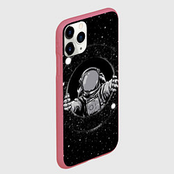 Чехол iPhone 11 Pro матовый Черная дыра, цвет: 3D-малиновый — фото 2