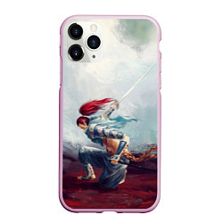 Чехол iPhone 11 Pro матовый Ясуо, цвет: 3D-розовый