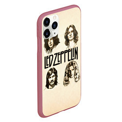 Чехол iPhone 11 Pro матовый Led Zeppelin Guys, цвет: 3D-малиновый — фото 2