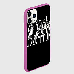 Чехол iPhone 11 Pro матовый Led Zeppelin: Mono, цвет: 3D-фиолетовый — фото 2